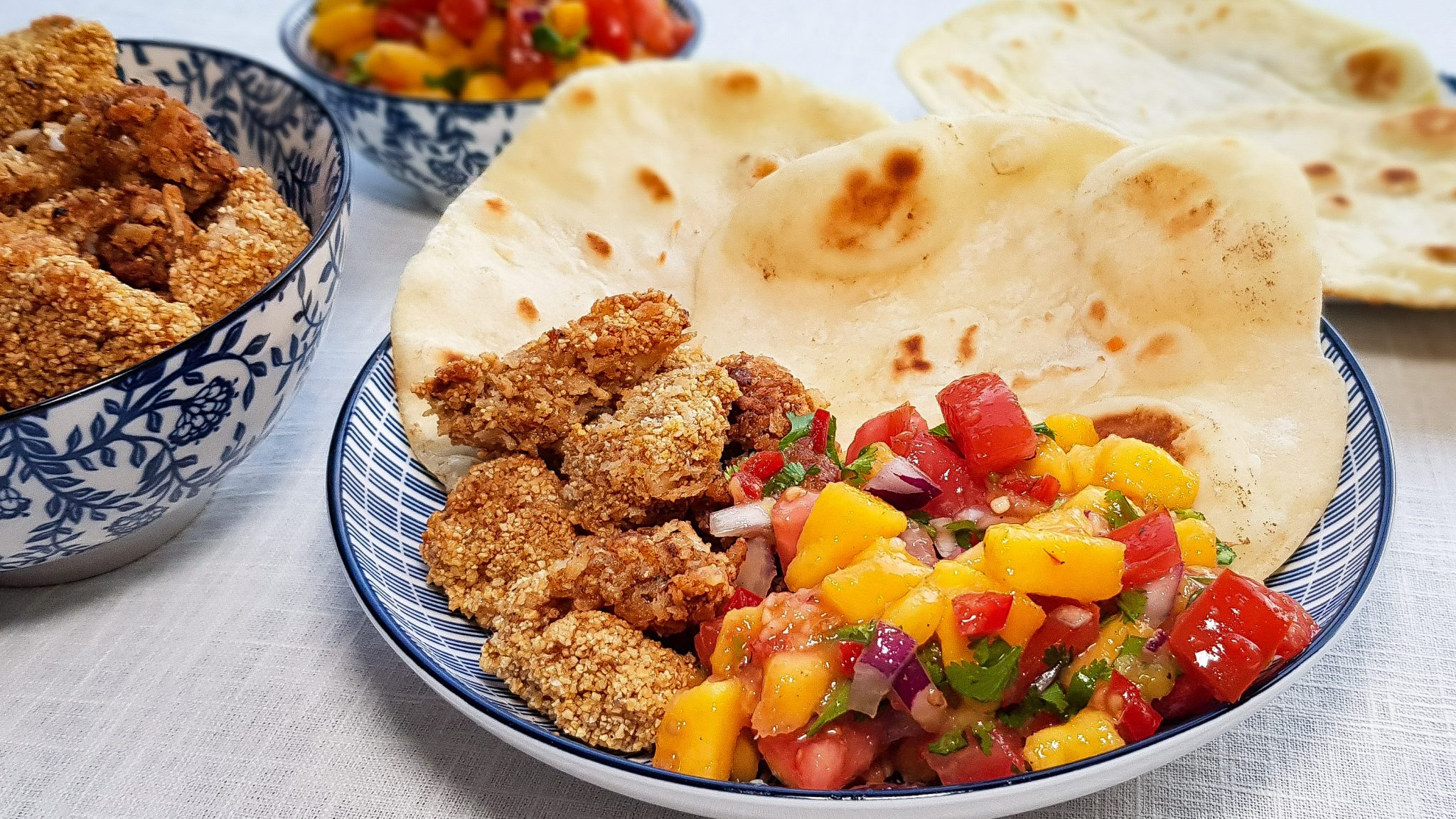 Zachte taco’s met crispy kabeljauw