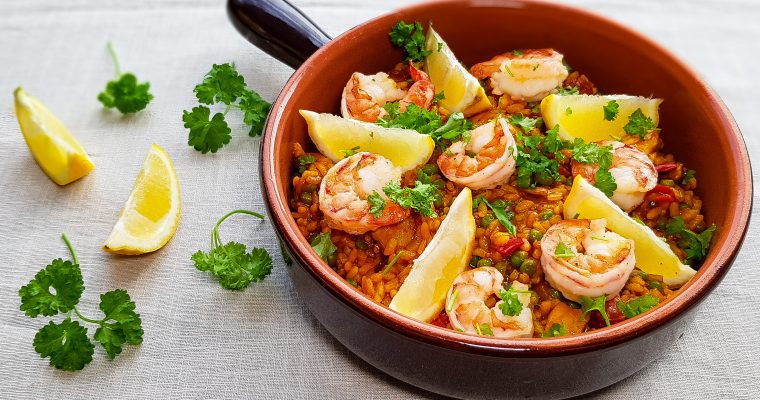 Knorr Wereldgerechten: Paella met kip, chorizo en garnalen