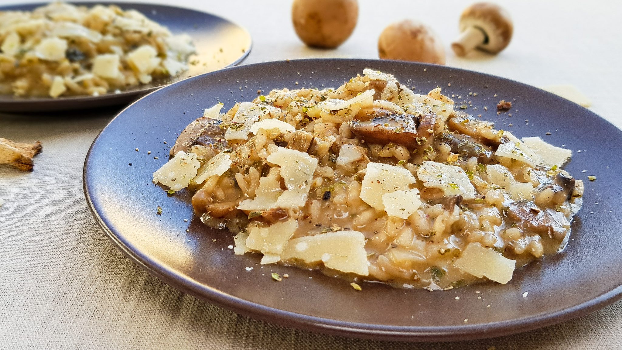 Truffelrisotto met kastanjechampignons