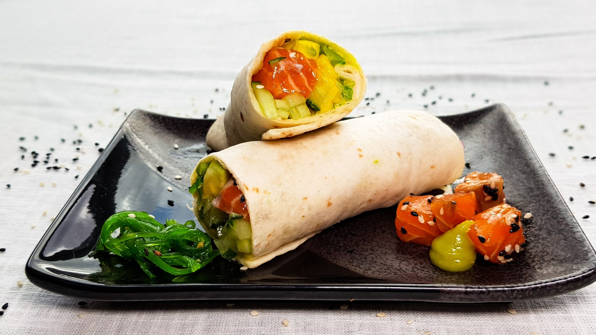 Wraps met zalm: Japanse stijl