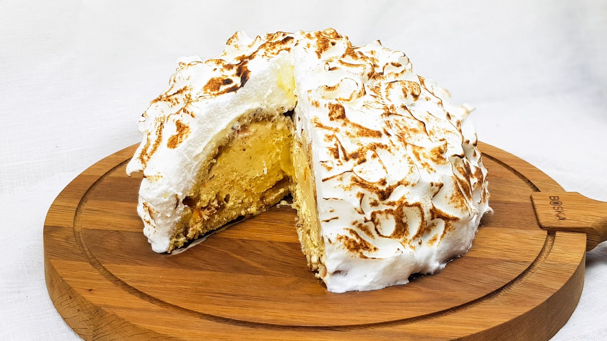 Baked Alaska met advocaat ijs