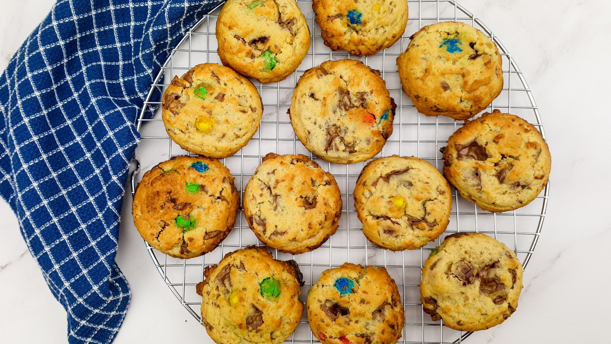 M&M Cookies met Tony’s Chocolonely salted caramel