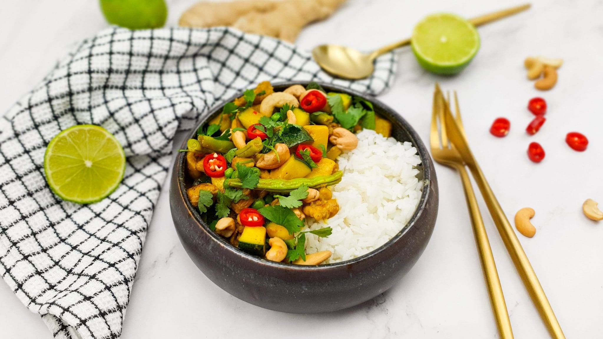Gele kipcurry