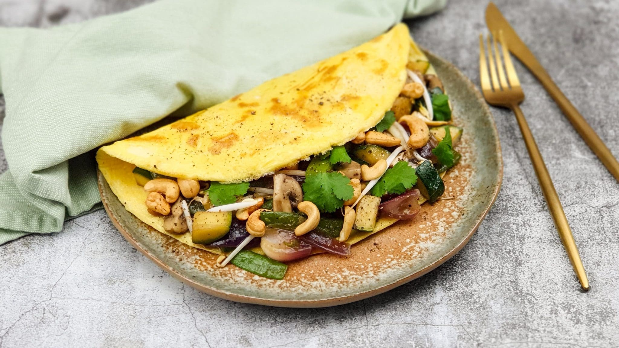 Ei wraps met Teriyaki groenten