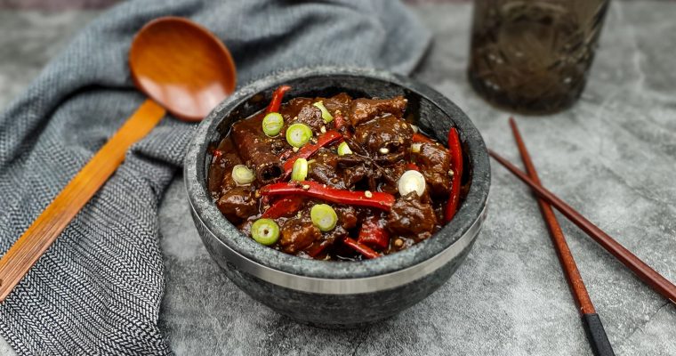 Chinese black pepper beef stoofvlees